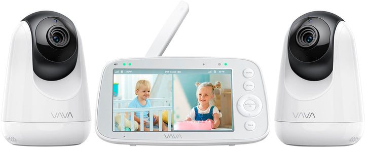 VAVA - Baby Monitor Split View 5" 720P with 2 Cameras - White_0