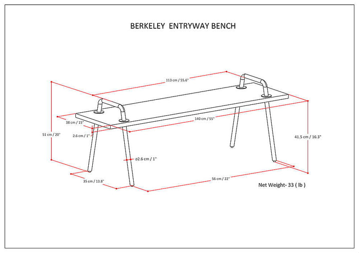Simpli Home - Berkeley Entryway Bench - Natural_4
