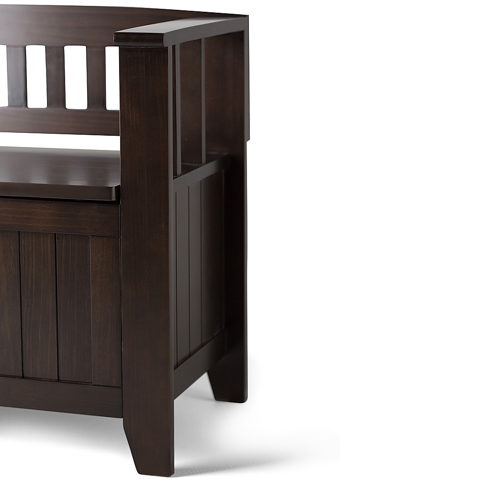 Simpli Home - Acadian solid wood 48 inch Wide Transitional Entryway Storage Bench - Brunette Brown_7