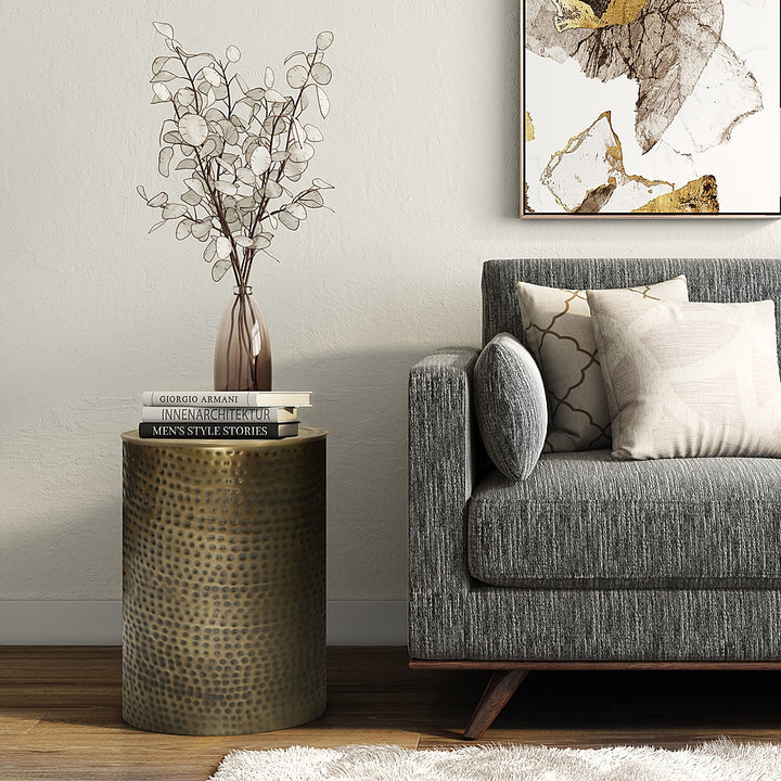 Simpli Home - Corbin Metal Side Table - Hammered Antique Gold_4