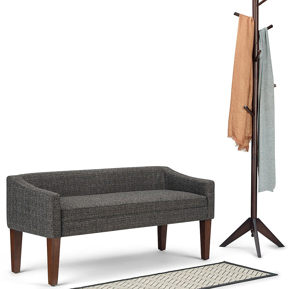 Simpli Home - Parris Upholstered Bench - Dark Grey_2