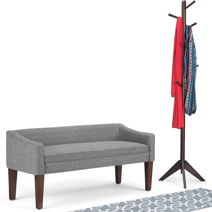 Simpli Home - Parris Upholstered Bench - Pebble Grey_3