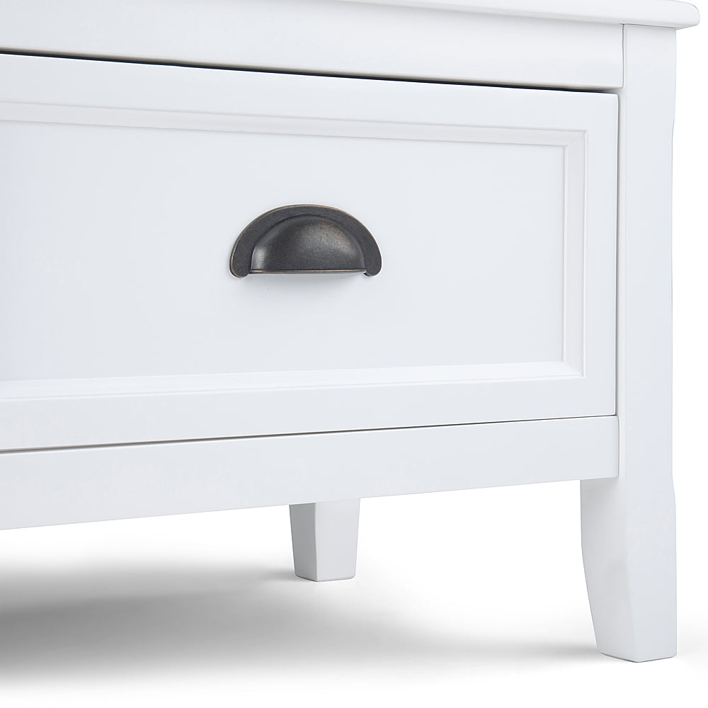 Simpli Home - Burlington solid wood 42 inch Wide Transitional Entryway Storage Bench with Drawers - White_9