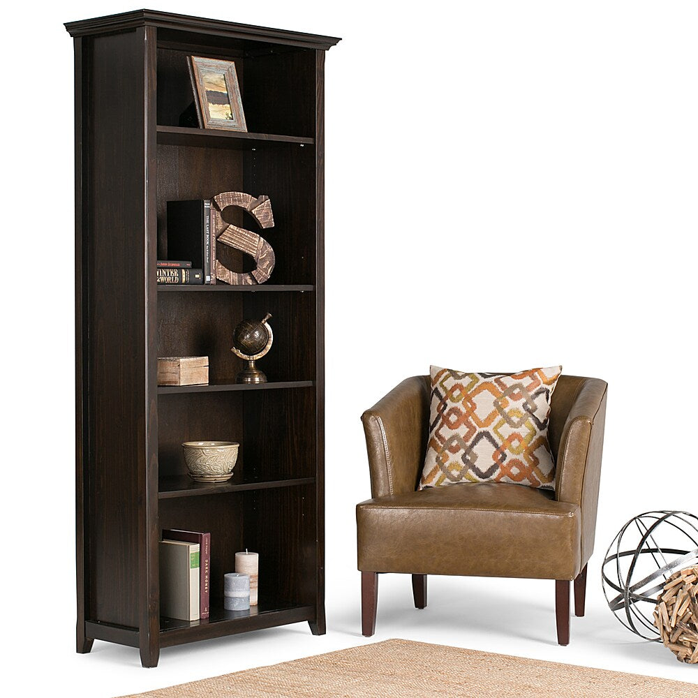 Simpli Home - Amherst 5 Shelf Bookcase - Hickory Brown_2