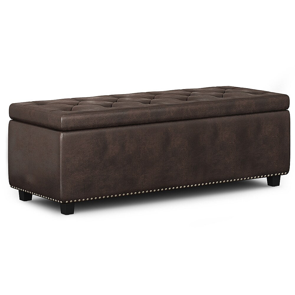 Simpli Home - Hamilton Storage Ottoman - Distressed Brown_1