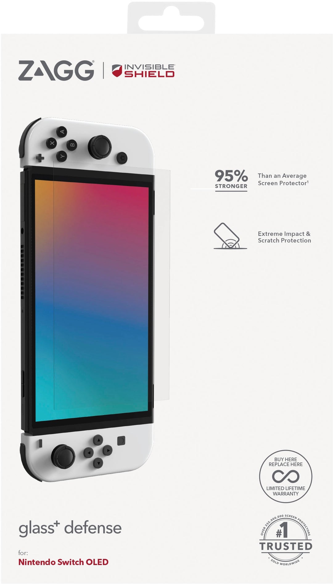 ZAGG - InvisibleShield Glass+ Defense Screen Protector for Nintendo Switch OLED_1