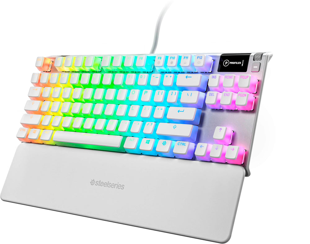 SteelSeries - Apex 7 Ghost TKL Wired Mechanical Red Linear Gaming Keyboard with RGB Backlighting - White_1