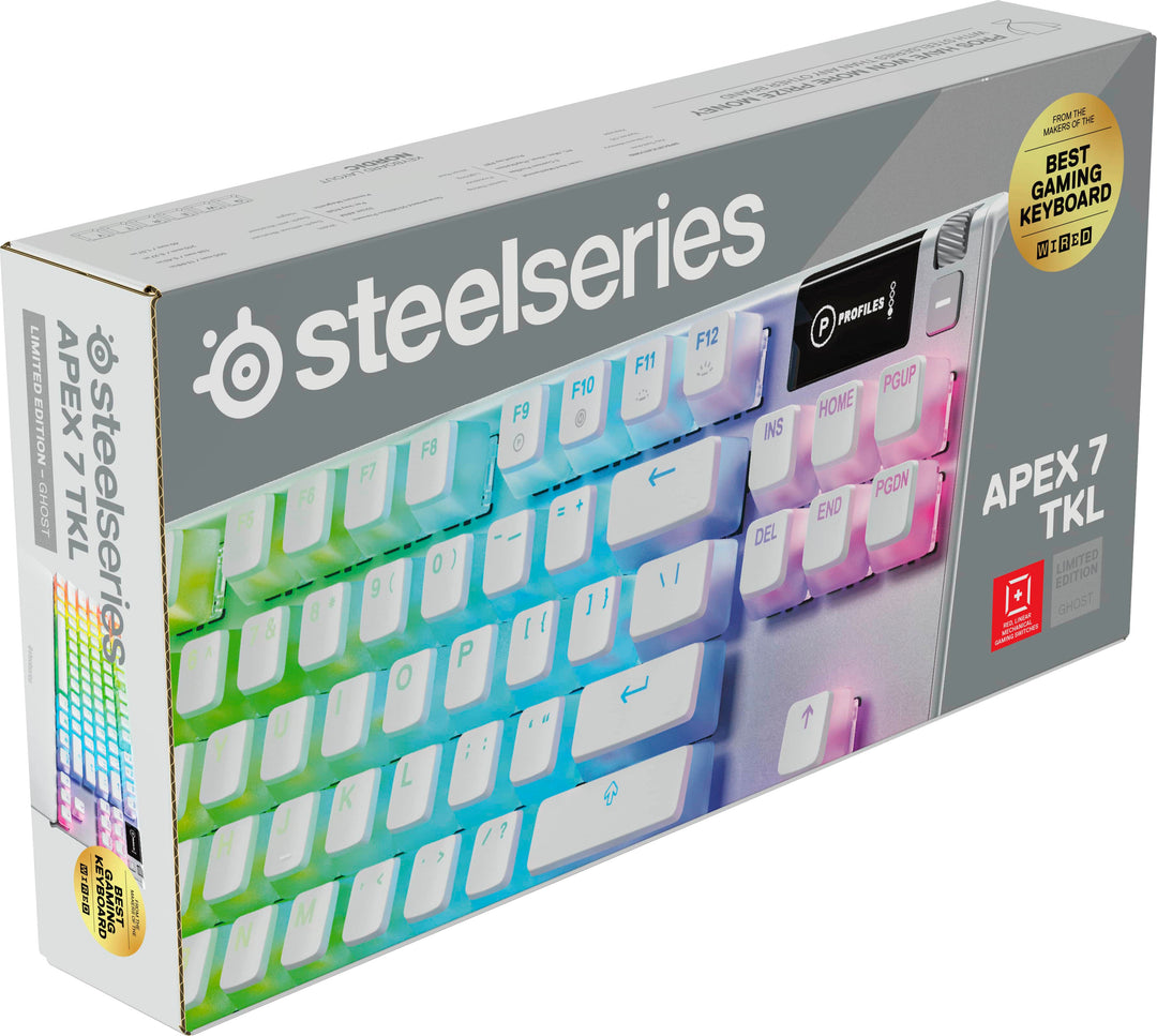 SteelSeries - Apex 7 Ghost TKL Wired Mechanical Red Linear Gaming Keyboard with RGB Backlighting - White_2