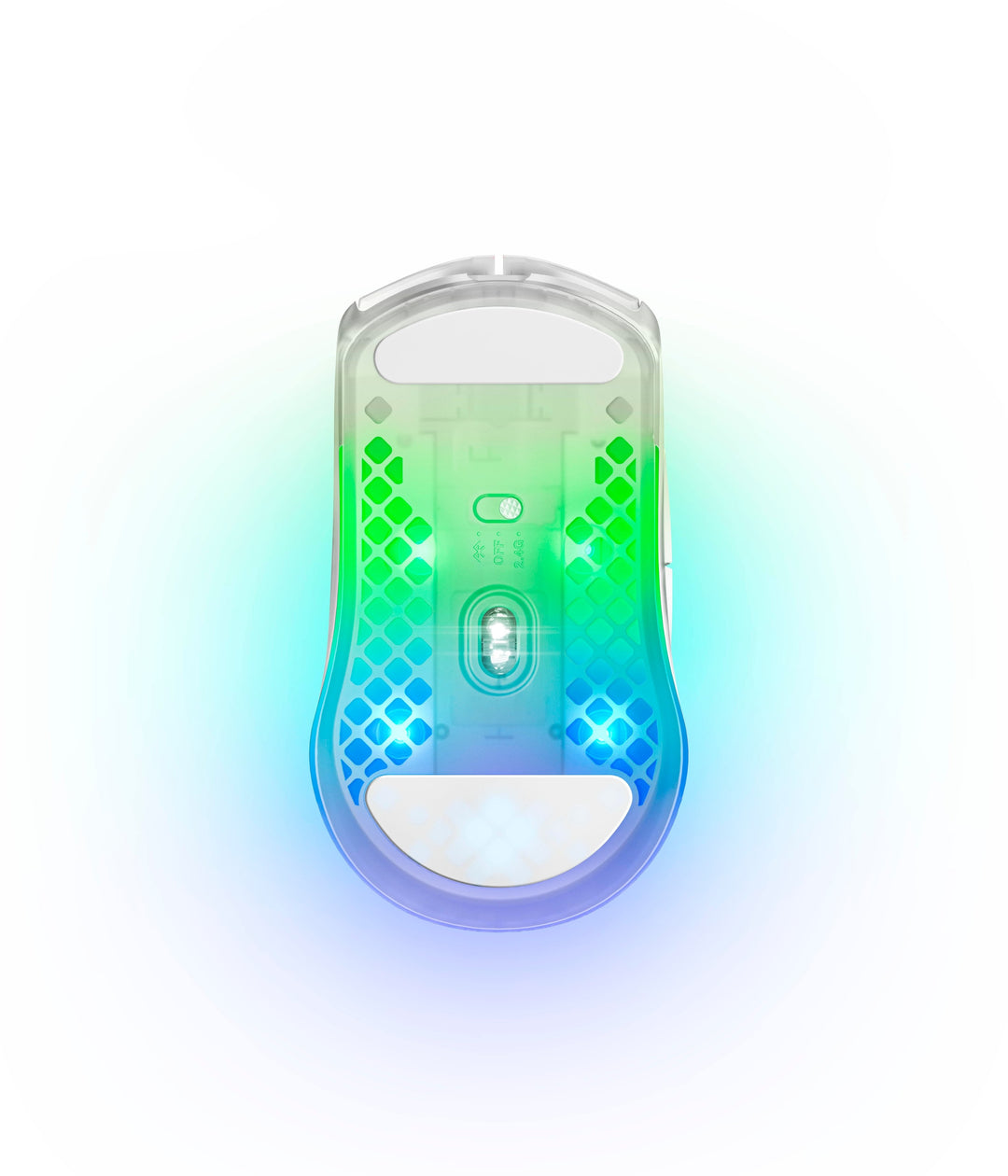 SteelSeries - Aerox 3 Ghost Lightweight Wireless Optical Gaming Mouse with Translucent Design - White_3