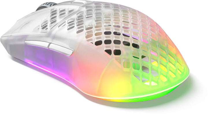 SteelSeries - Aerox 3 Ghost Lightweight Wireless Optical Gaming Mouse with Translucent Design - White_5