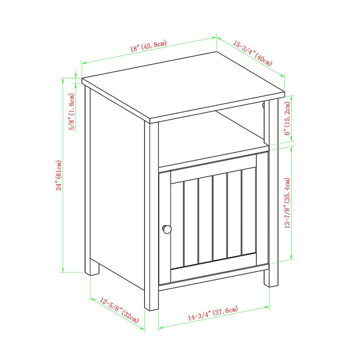 Walker Edison - 2-Piece Farmhouse Grooved-Door Side Table Set - Grey Wash_6