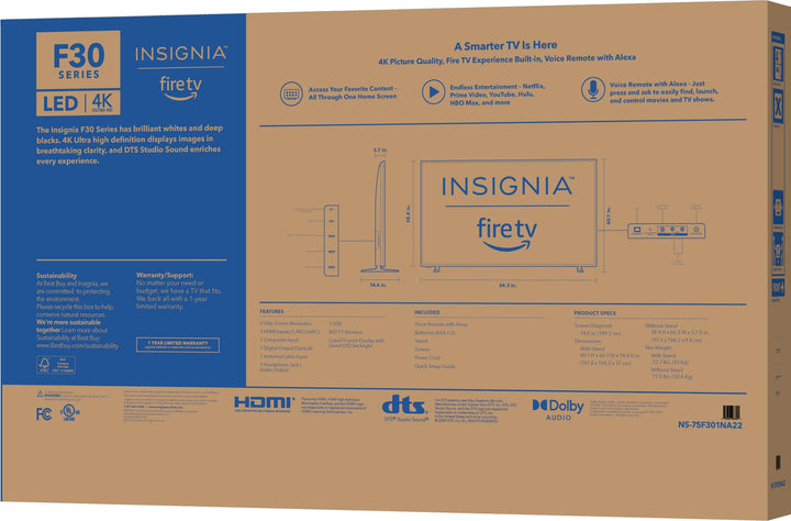Insignia™ - 75" Class F30 Series LED 4K UHD Smart Fire TV_6