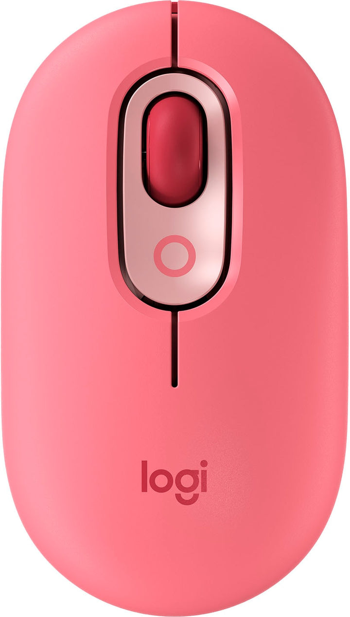 Logitech - POP Bluetooth Optical Ambidextrous Mouse with Customizable Emojis - Heartbreaker Rose_0