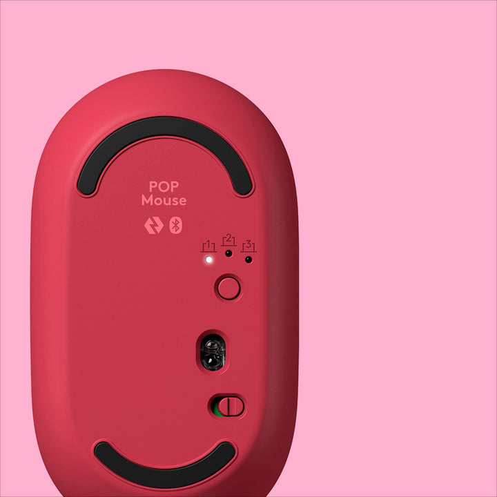 Logitech - POP Bluetooth Optical Ambidextrous Mouse with Customizable Emojis - Heartbreaker Rose_2