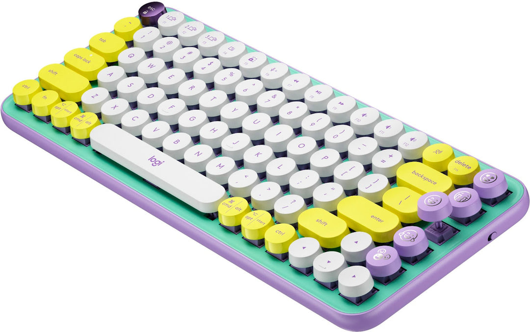 Logitech - POP Keys Wireless Mechanical Tactile Switch Keyboard for Windows/Mac with Customizable Emoji Keys - Daydream Mint (Purple)_3