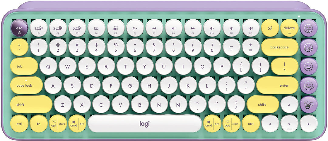 Logitech - POP Keys Wireless Mechanical Tactile Switch Keyboard for Windows/Mac with Customizable Emoji Keys - Daydream Mint (Purple)_2