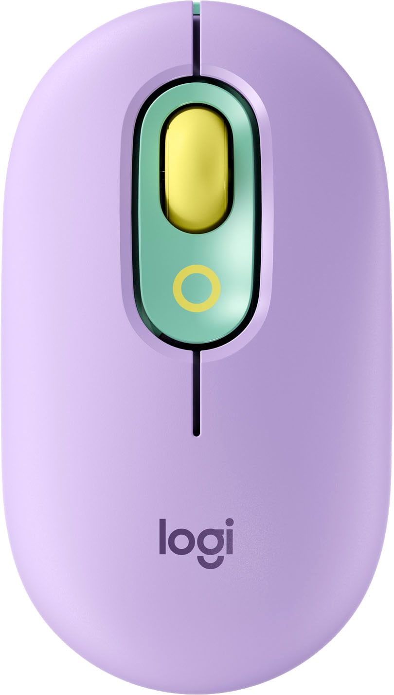 Logitech - POP Bluetooth Optical Ambidextrous Mouse with Customizable Emojis - Daydream Purple (Mint)_0