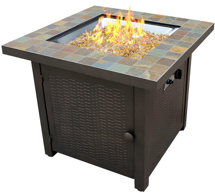 AZ Patio Heaters - Heaters Square Slate Fire Pit - brown_0