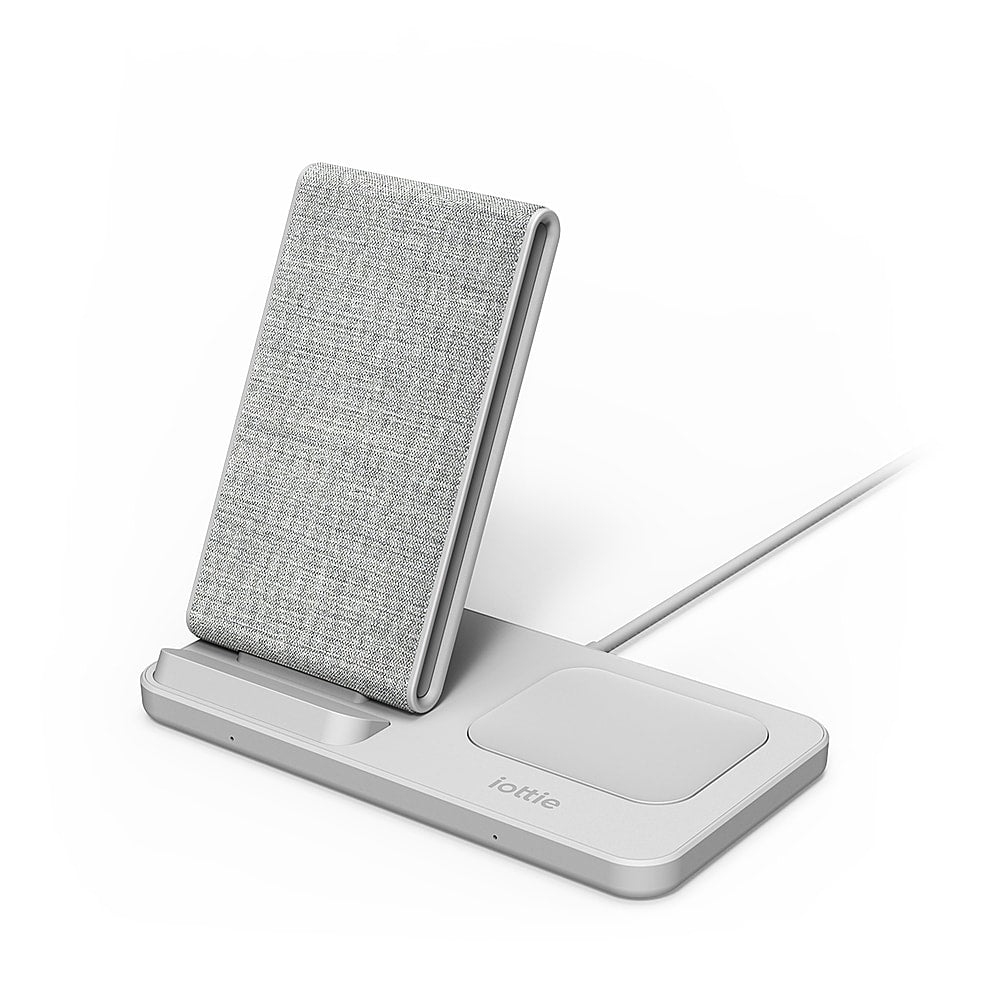 iOttie - iON 7.5/10W Wireless Duo Charging Stand & Pad for iPhone/Android - Gray_0