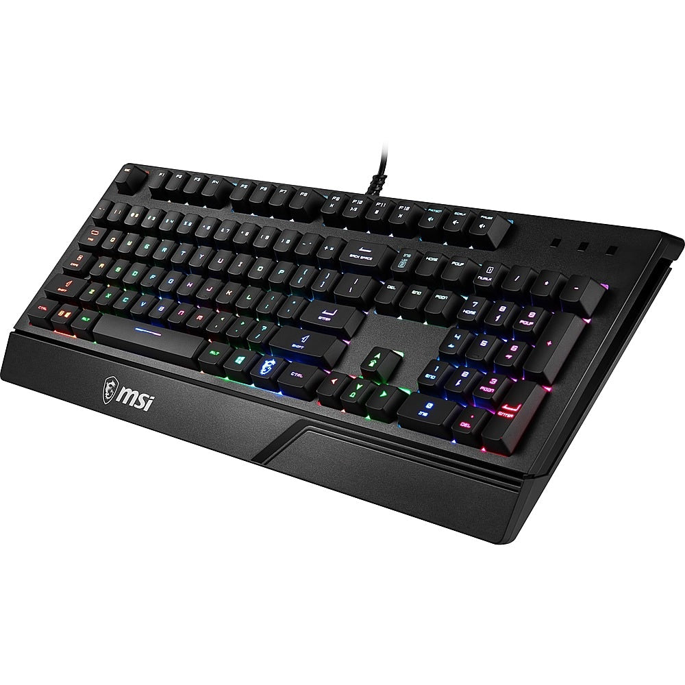 MSI - VIGOR GK20 Ergonomic Wired Gaming Membrane Keyboard - Black_0