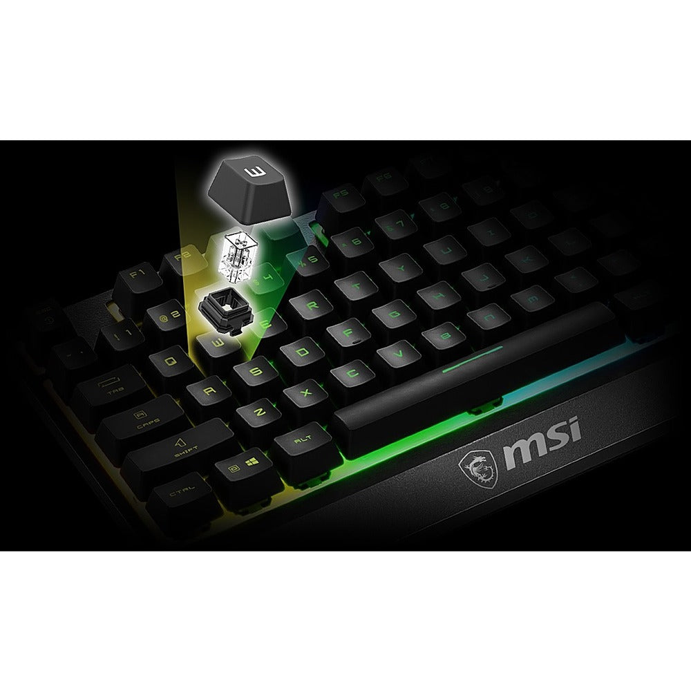 MSI - Vigor GK30 Wired Plunger Keyswitch RGB Gaming Keyboard 104 Keys - Black_6