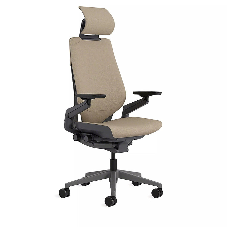 Steelcase - Gesture Wrapped Back Office Chair with Headrest - Oatmeal_0