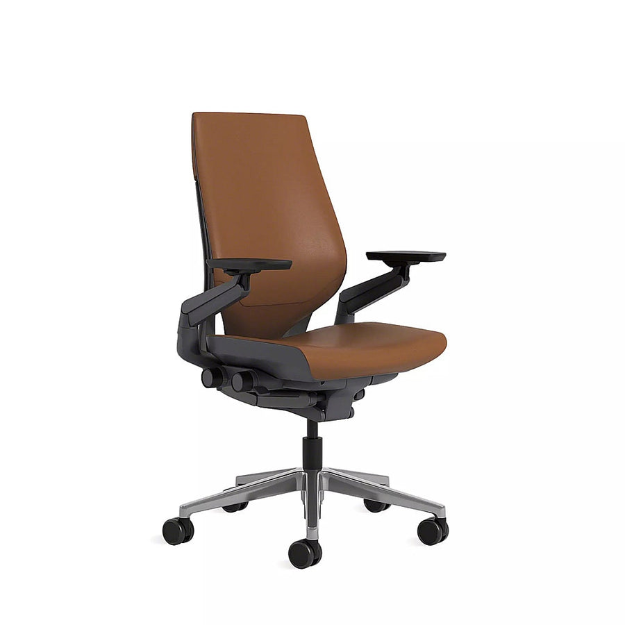 Steelcase - Gesture Wrapped Back Office Chair in Leather - Saddle_0