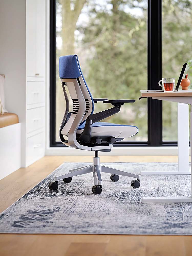 Steelcase - Gesture Wrapped Back Office Chair in Leather - Saddle_3