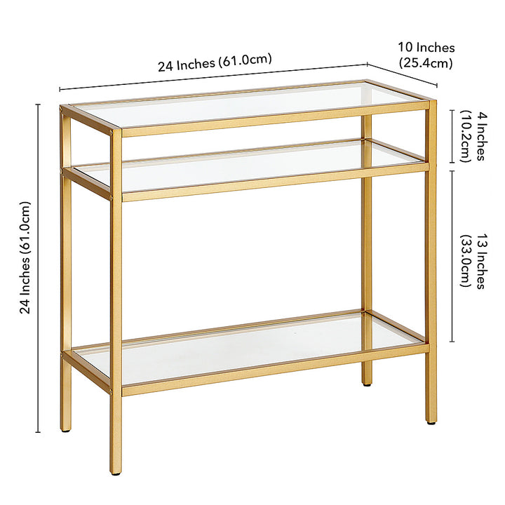 Camden&Wells - Sivil Rectangular Side Table - Brass_3