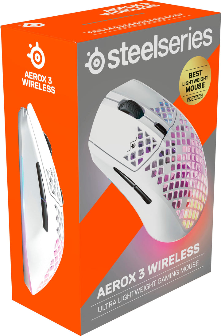 SteelSeries - Aerox 3 2022 Edition Lightweight Wireless Optical Gaming Mouse - Snow_4