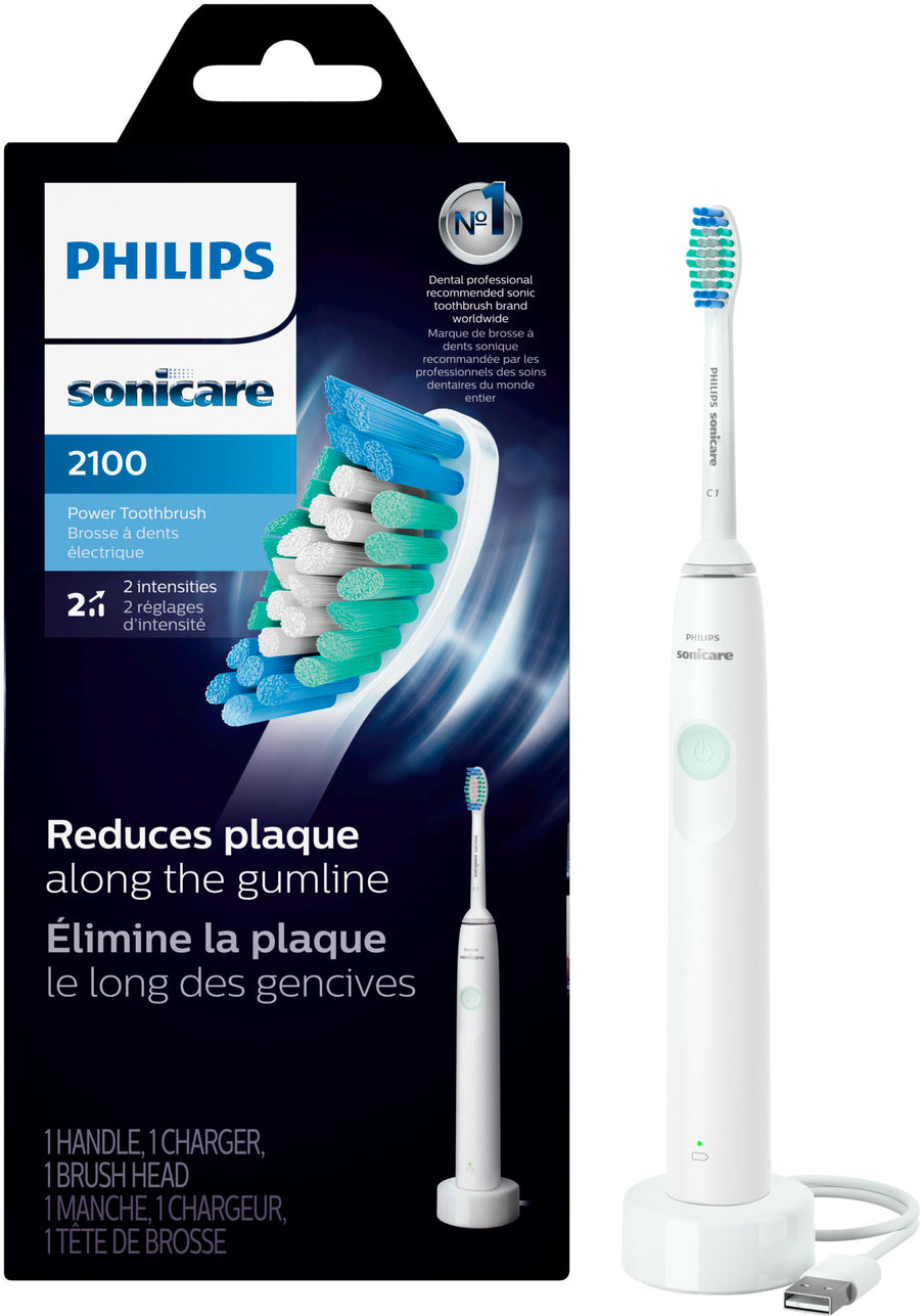 Philips Sonicare - 2100 Power Toothbrush, Rechargeable Electric Toothbrush - White Mint_0