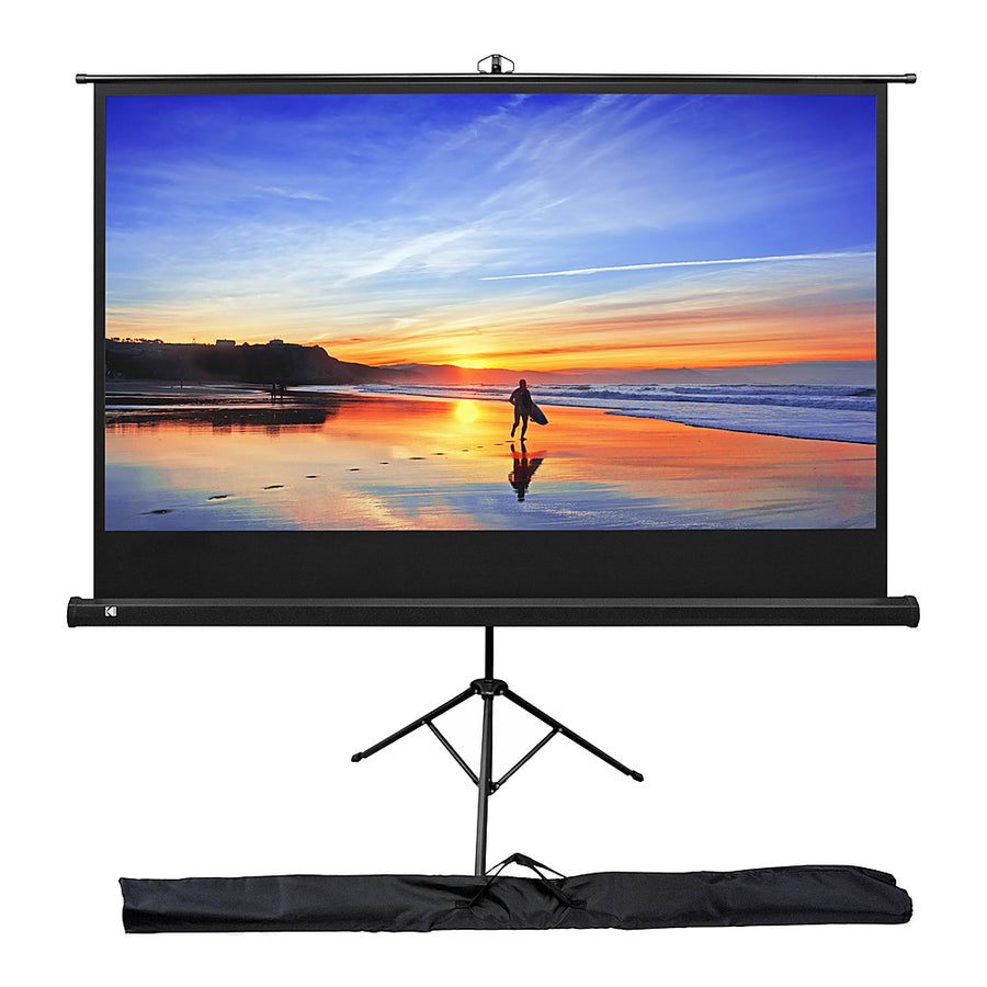Kodak - 80 in. Adjustable Projector Screen, Projector Screen and Stand Tripod,  Portable Projector Screen with Carry Bag - White_0