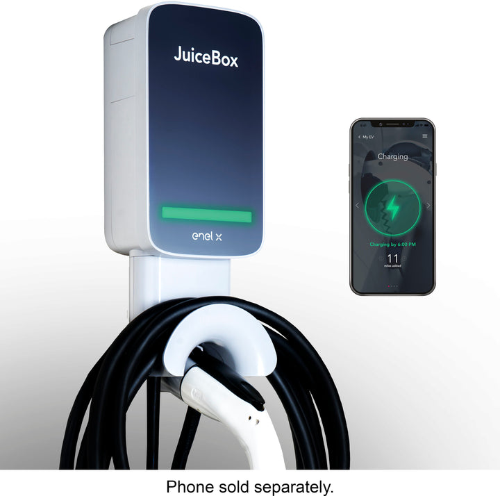Juicebox - 25 ft Electric Vehicle Charger with 32 Amp NEMA 14-50 - White_5