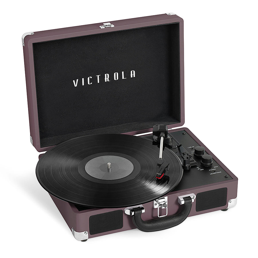 Victrola Journey Bluetooth Suitcase Record Player with 3-speed Turntable - Magenta_0