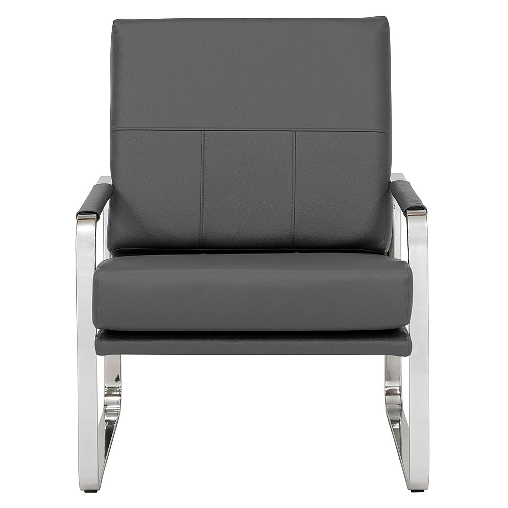 Studio Designs - Allure Leather and Chrome Armchair - Smoke_0