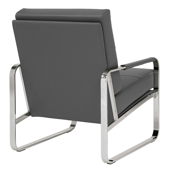 Studio Designs - Allure Leather and Chrome Armchair - Smoke_3