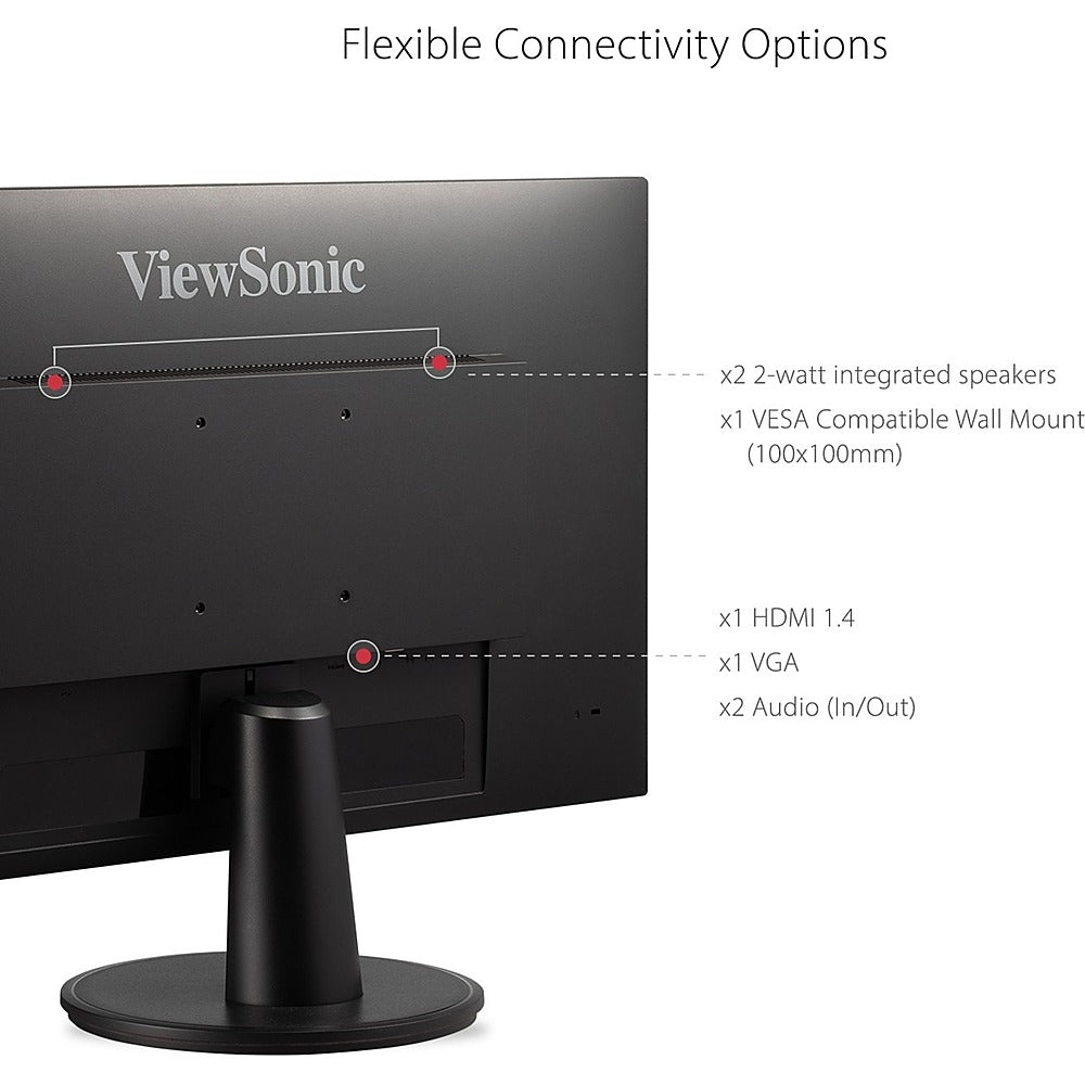 ViewSonic - 27 LCD FHD Monitor (DisplayPort VGA, HDMI) - Black_3