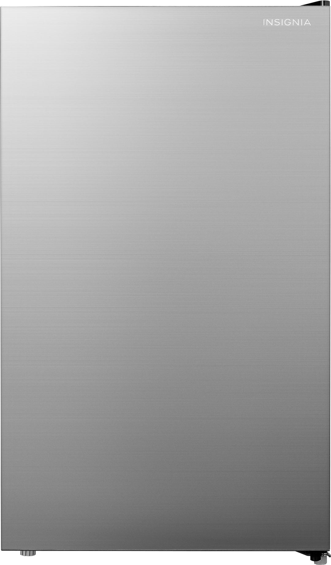 Insignia™ - 4.4 Cu. Ft. Mini Fridge with Glass Door - Graphite Silver_0