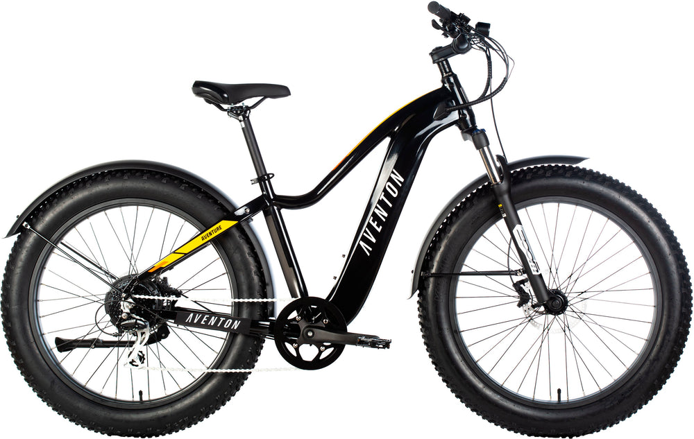 Aventon - Aventure Step-Over Ebike w/ 45 mile Max Operating Range and 28 MPH Max Speed - Fire Black_1