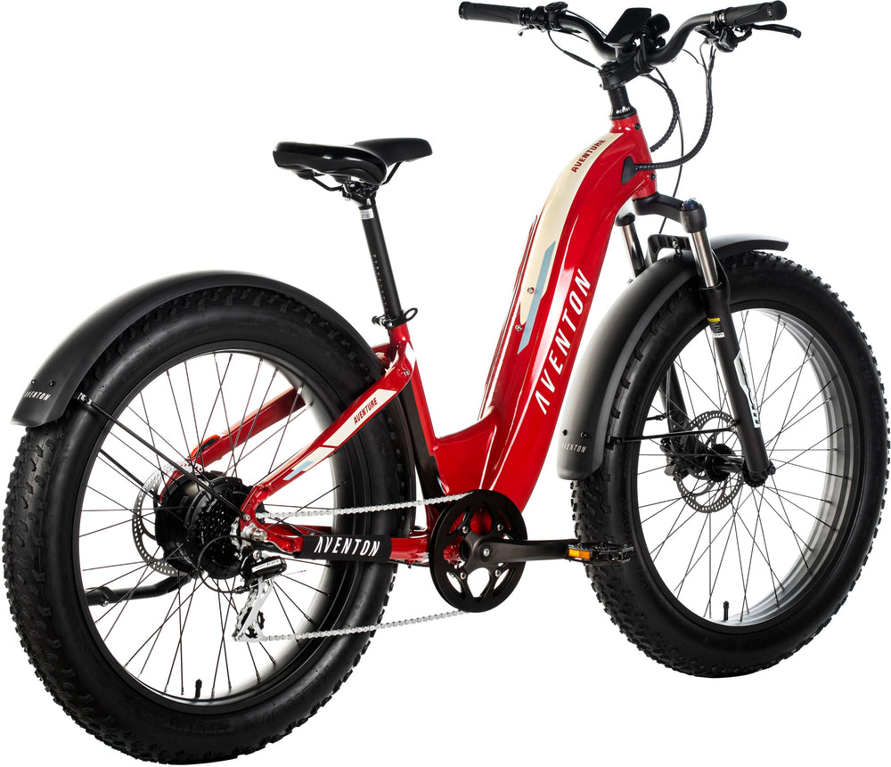 Aventon - Aventure Step-Through Ebike w/ 45 mile Max Operating Range and 28 MPH Max Speed - Electric Red_1