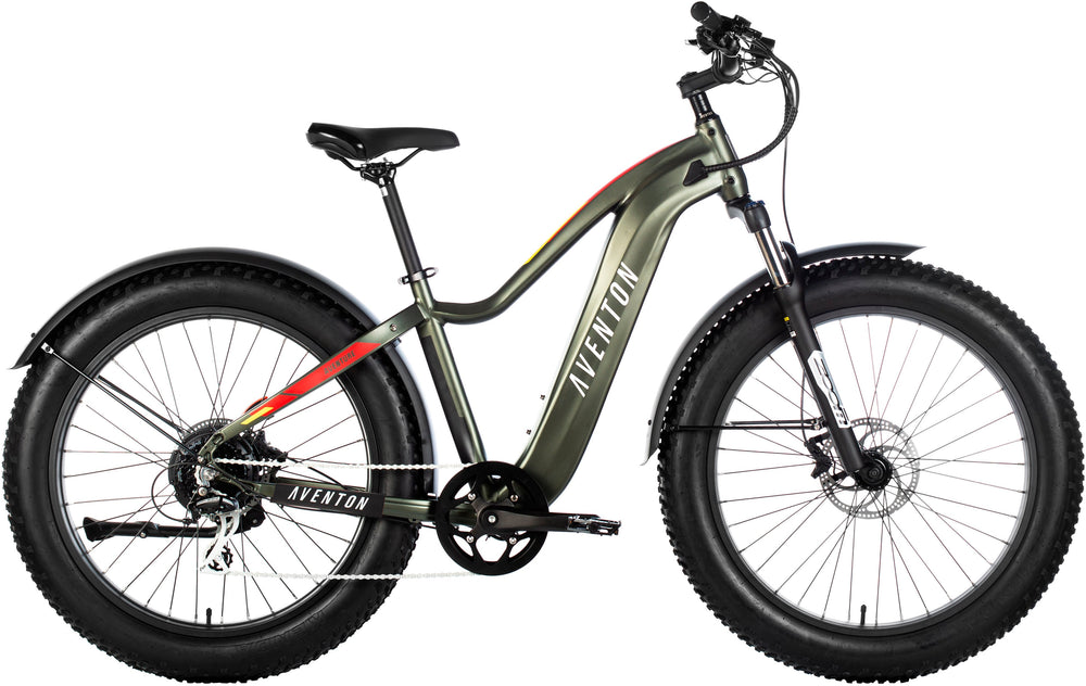 Aventon - Aventure Step-Over Ebike w/ 45 mile Max Operating Range and 28 MPH Max Speed - Camouflage Green_1