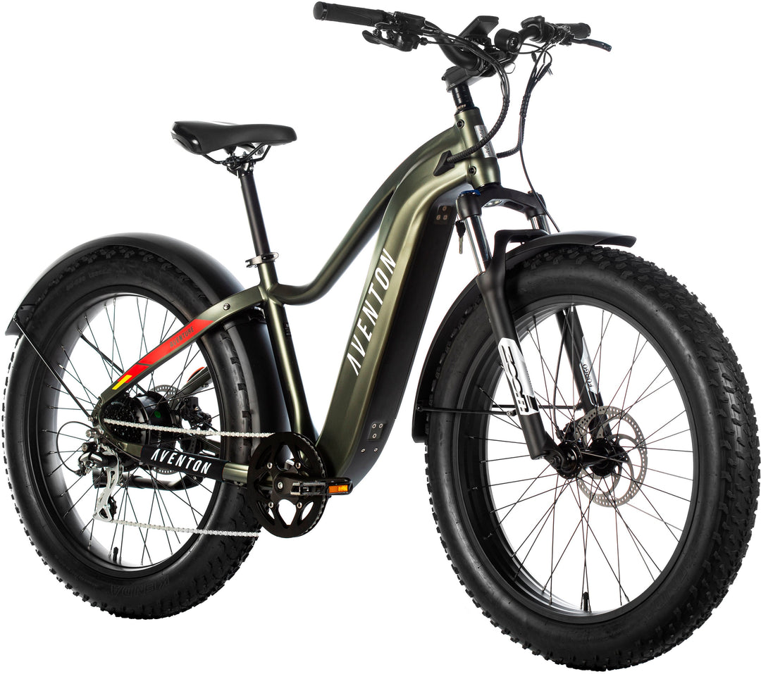 Aventon - Aventure Step-Over Ebike w/ 45 mile Max Operating Range and 28 MPH Max Speed - Camouflage Green_0