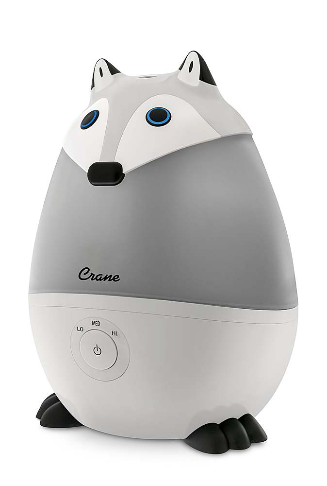 CRANE - .5 Gal. Adorable Ultrasonic Cool Mist Humidifier Fox - Black/White_0