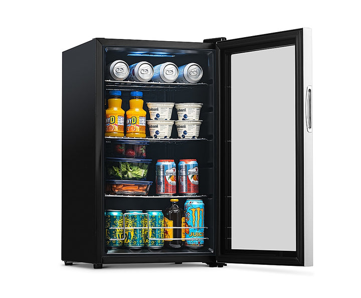 Newair 100 Can Beverage Fridge with Glass Door - Stainless steel_4