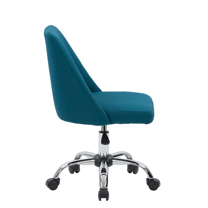 CorLiving - Marlowe Upholstered Armless Task Chair - Dark Blue_3