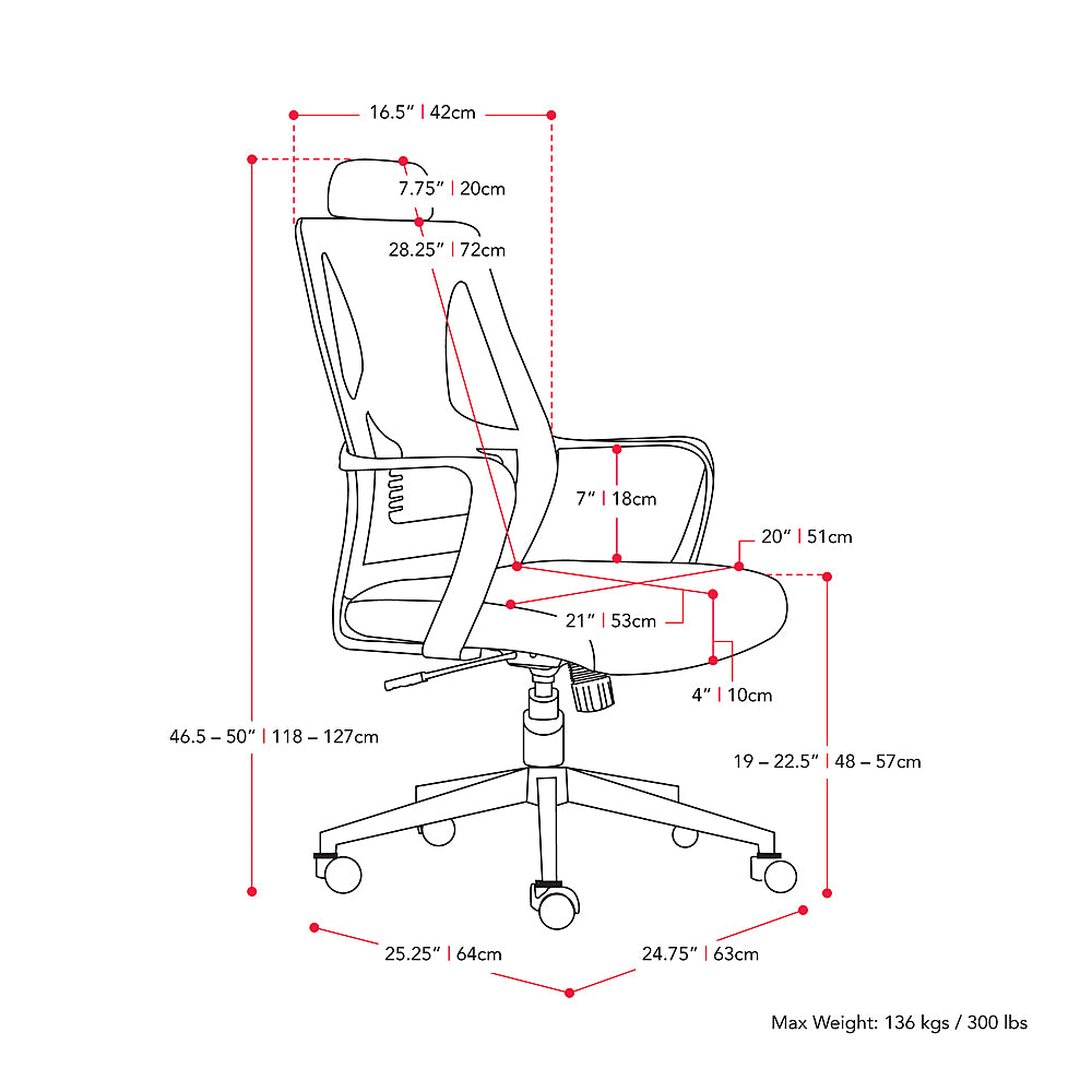 CorLiving - Workspace Mesh Back Office Chair - Grey and White_2