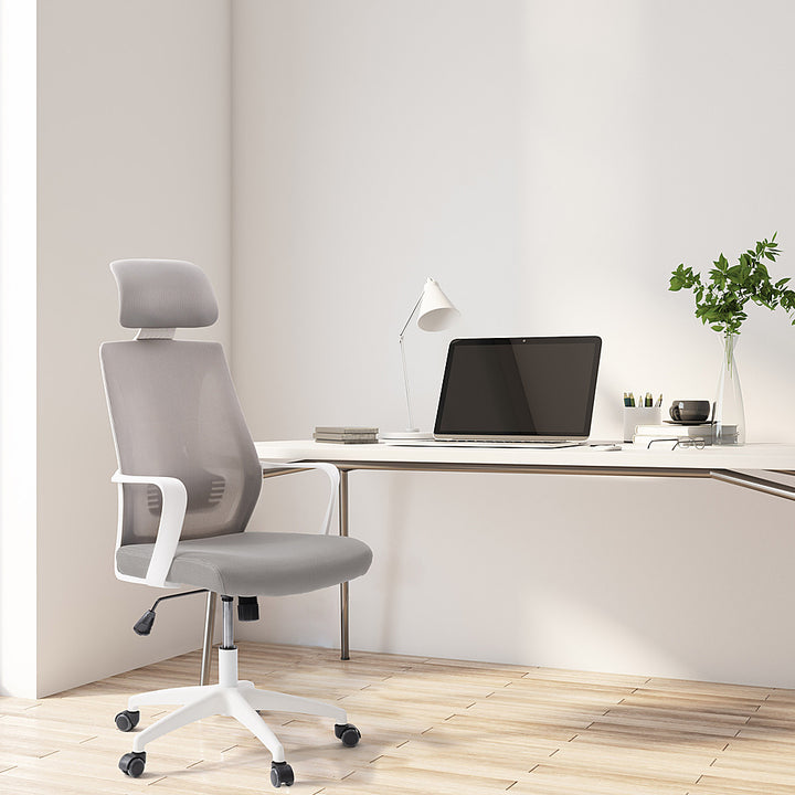 CorLiving - Workspace Mesh Back Office Chair - Grey and White_11