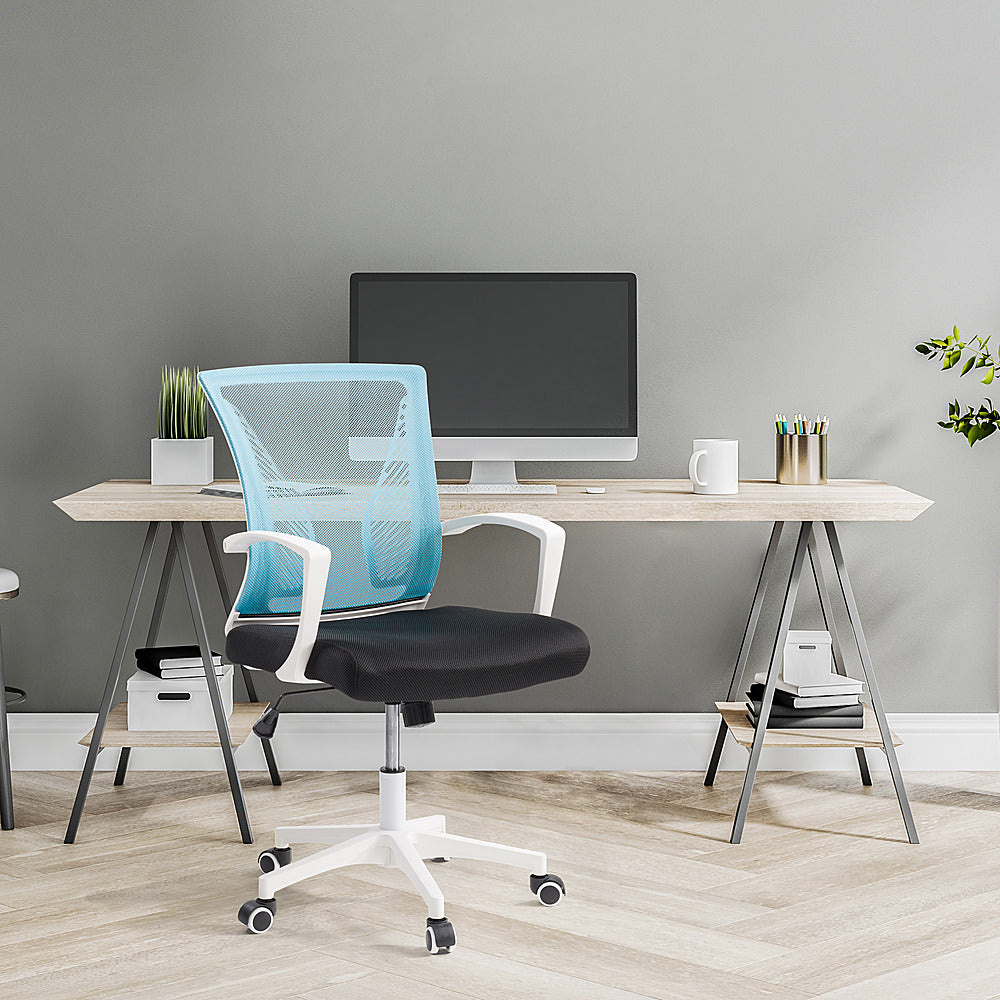 CorLiving - Workspace Ergonomic Mesh Back Office Chair - Teal and White_8