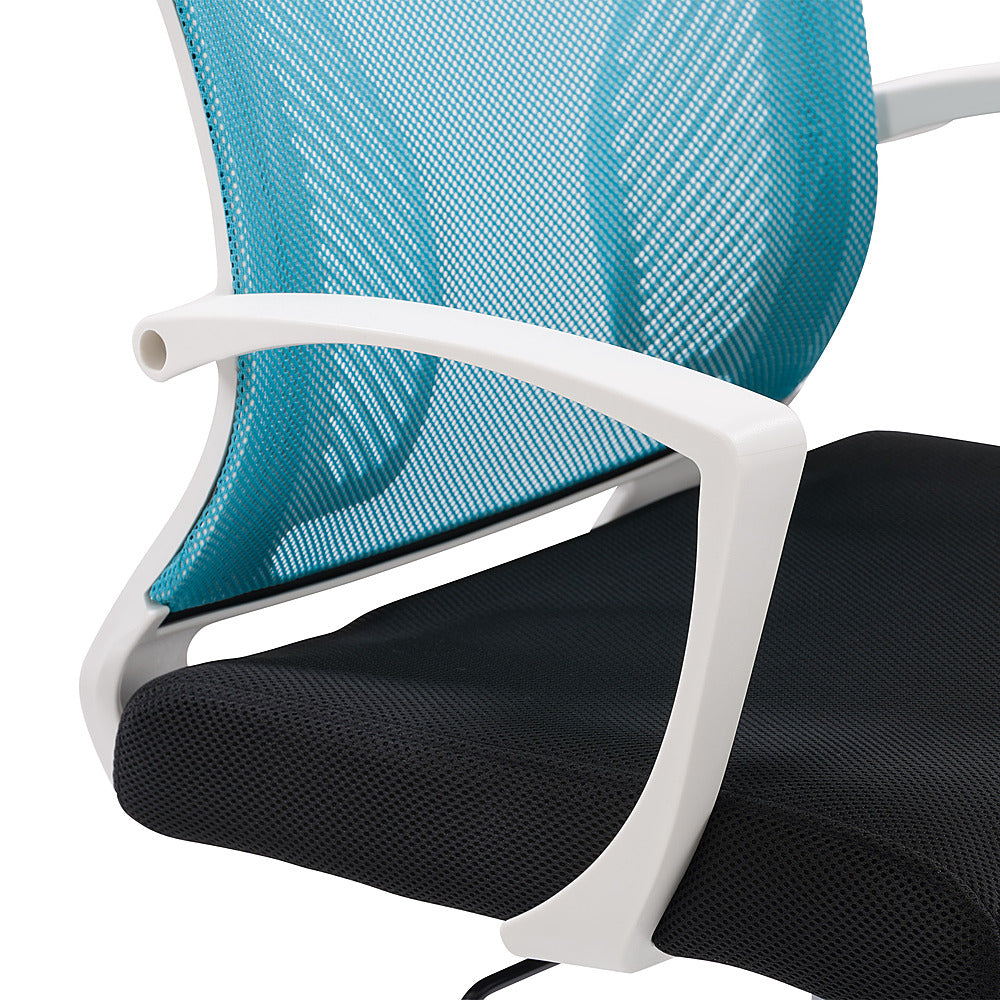 CorLiving - Workspace Ergonomic Mesh Back Office Chair - Teal and White_7
