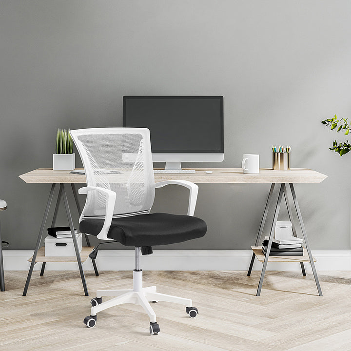 CorLiving - Workspace Ergonomic Mesh Back Office Chair - White and Black_9